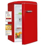 thumbnail of Exquisit Retro Vollraumkühlschrank RKS120-V-H-160E rot | Nutzinhalt: 122 L | Ohne Gefrierfach