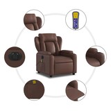 thumbnail of vidaXL Massagesessel Elektrisch Braun Kunstleder