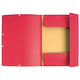 thumbnail of EXACOMPTA Chemise 3 rabats et élastique, en carte lustrée 5/10e, 400gr. Format 24x32cm. Coloris Rouge.