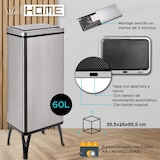 thumbnail of WellHome - Slimme Prullenbak 60L grijs 35,5x26x95,5 cm – Automatisch/Handmatig openen