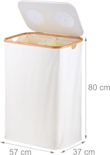 thumbnail of Relaxdays Pfandflaschen Sammelbehälter, 170 L, bis 100 Flaschen, 2 Innenbeutel, Flaschensammler für Glas & Plastik, weiß