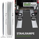 thumbnail of TRUTZHOLM 2x Auffahrrampe 180 cm Tragkraft 400 kg Stahl profiliert Verladerampe Rampe grau