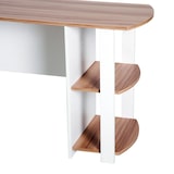 thumbnail of HOMCOM Mesa de Ordenador PC Escritorio para Oficina Hogar Tipo Esquinera Forma L con Estantes 136x130x72cm Madera