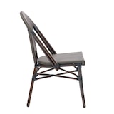 thumbnail of METRO PROFESSIONAL Chaise de terrasse BELVIERA, inox/dossier textile, empilable, noir/blanc