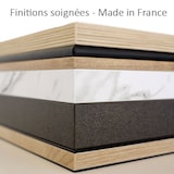 thumbnail of Restootab - Table Rome pied blanc 70x70cm ocre maggese