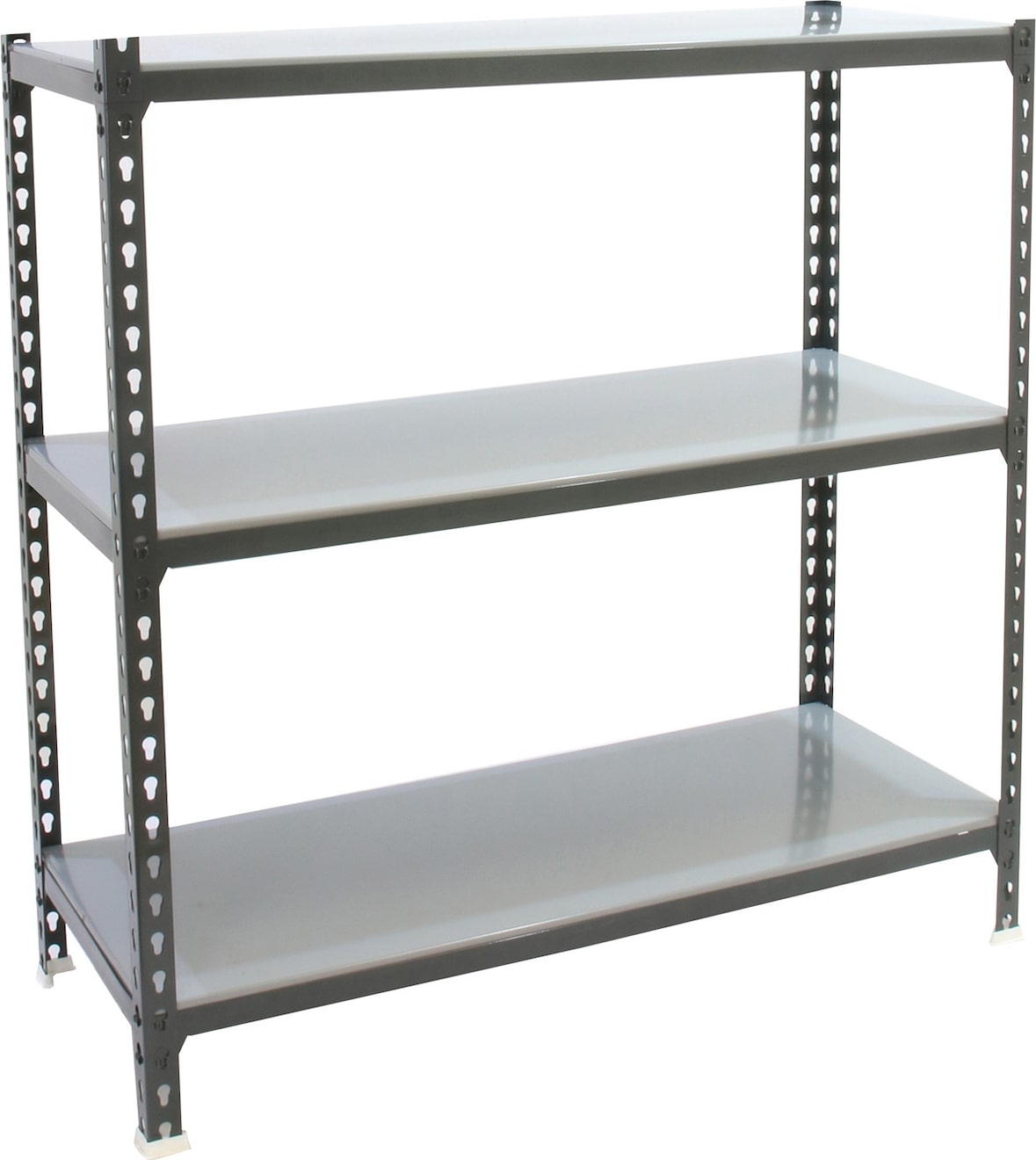 SimonRack Estantería Metálica, 1000x1100x500 mm, 3 Alturas, Bandeja Metal, 200 kg de Punto Flexión, Antracita/Galva - Simonclick