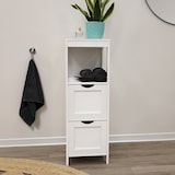 thumbnail of SVITA LINTU badkamerplank staand badkamerkast lades houtlook wit