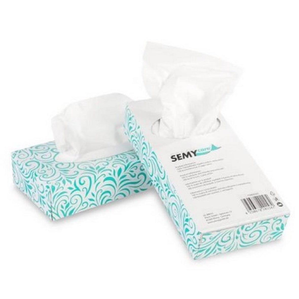 40 Kosmetikboxen SEMYcare | 2-lagig | Zellstoff | 100 Blatt | weiß | 20,5 x 20,5 cm