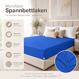 thumbnail of Microfaser Marke Spannbettlaken  120 x 200 cm + 30 cm Royalblau