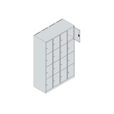 thumbnail of C+P Schließfachschränke Classic PLUS, 16 Abteile, HxBxT 185x120x50cm, Zylinderschloss, Anthrazit/Hellgrau von PROREGAL