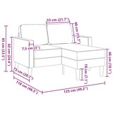 thumbnail of vidaXL 2-Sitzer-Sofa mit Chaiselongue L-Form Gelb 125 cm Samt