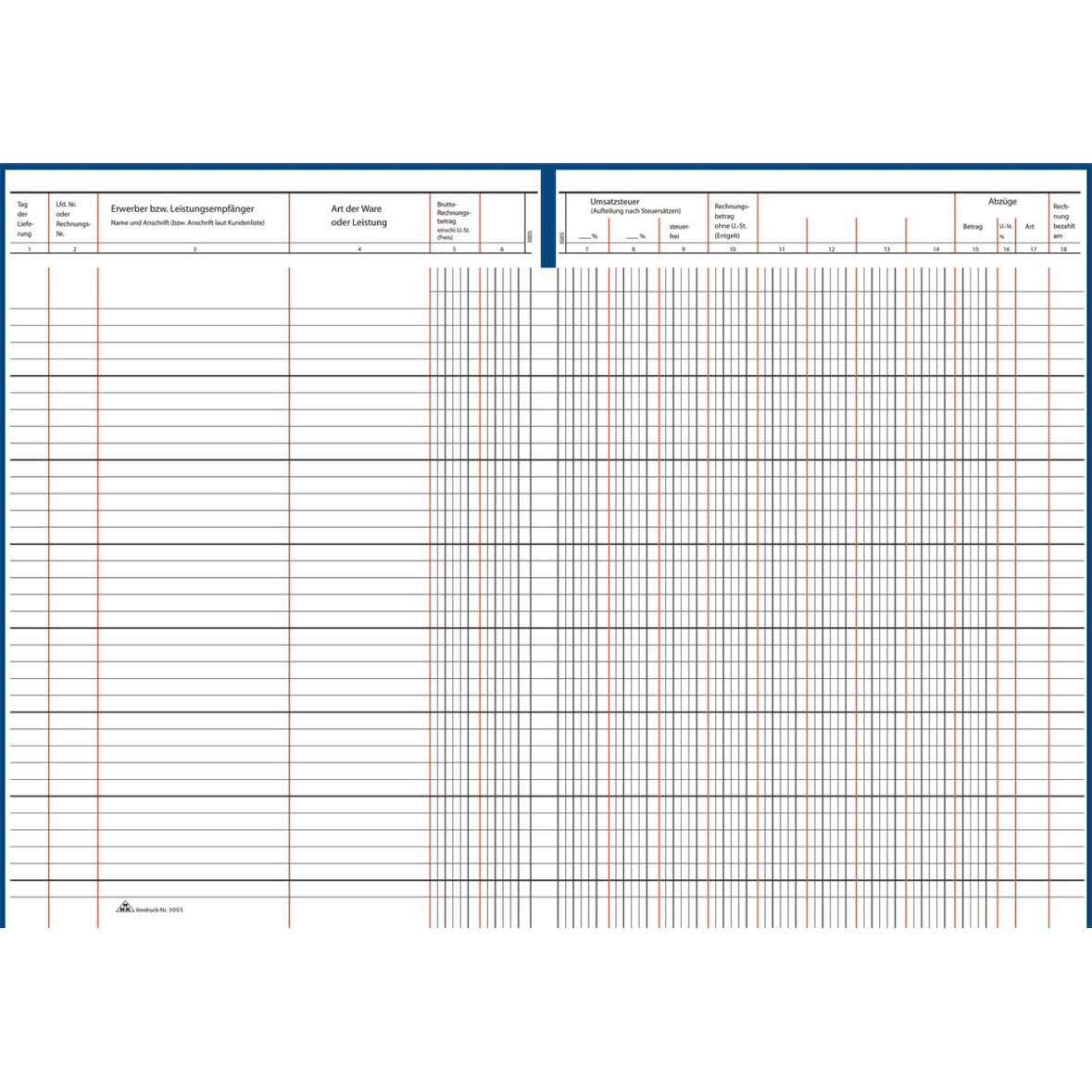 Rechnungs- und Warenausgangsbuch A4 40 Blatt