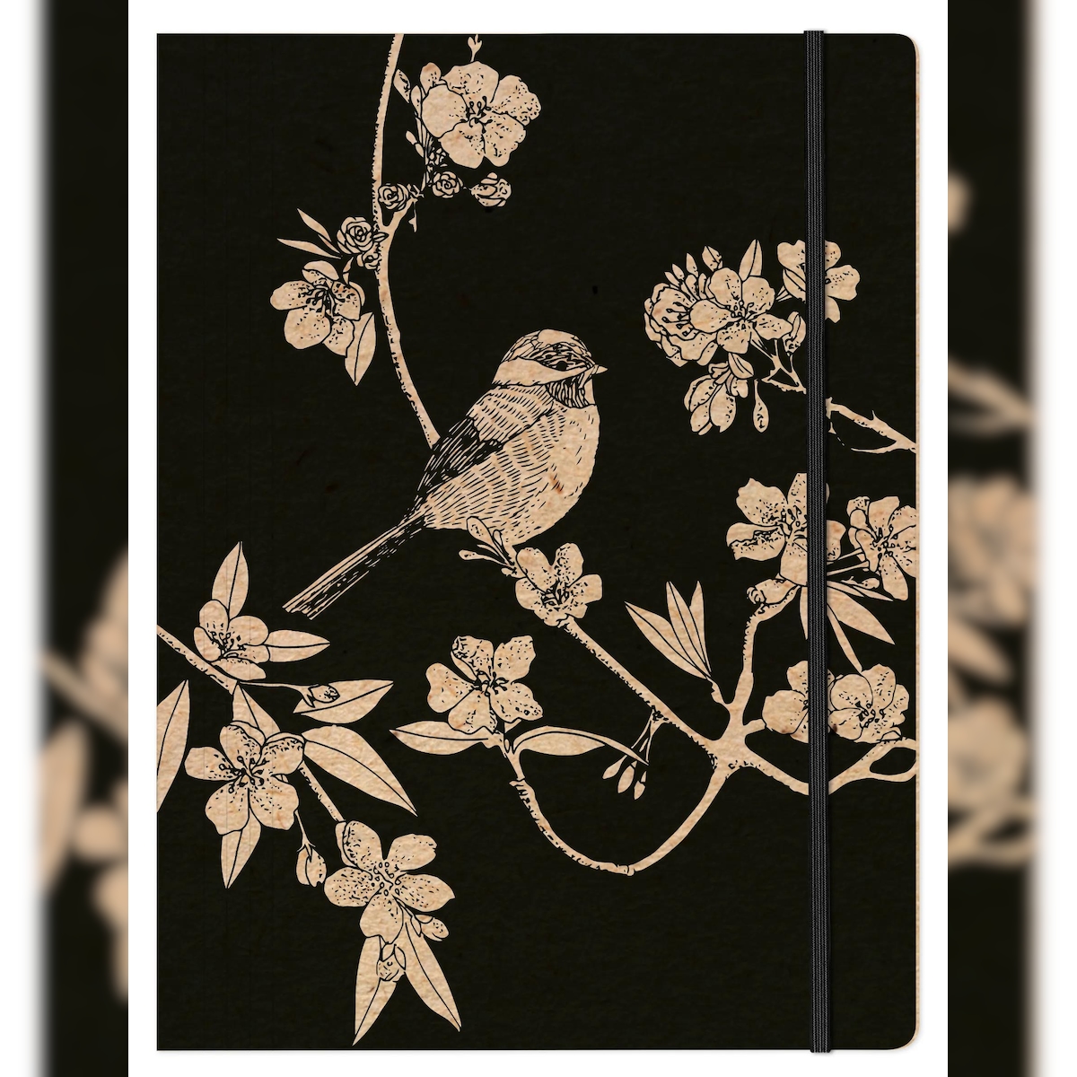 Clairefontaine 4x Le Cerisier Blanc, Sammelmappe mit Gumizugverschluss 24x32 cm - 116049C