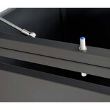 thumbnail of 3er Mülltonnenverkleidung HWC-J82, Mülltonnenbox, erweiterbar, Metall 80kg, anthrazit ~ Kirsche-Holzoptik dunkelbraun