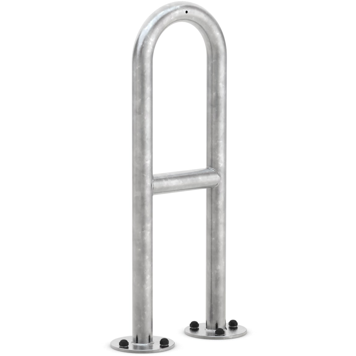 Fahrrad Anlehnbügel 9511 | 270mm mit Knierohr | Fahrradständer für 2 Fahrräder zum Aufdübeln | Stahl verzinkt | Fahrradparker Bügelparker