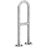 thumbnail of Fahrrad Anlehnbügel 9511 | 270mm mit Knierohr | Fahrradständer für 2 Fahrräder zum Aufdübeln | Stahl verzinkt | Fahrradparker Bügelparker