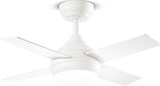 thumbnail of Deckenventilator mit Licht Perenz 7163 B CT Weiß - Ø 80 cm, 4 Flügel, 6 Geschwindigkeiten, 40-W-Gleichstrommotor, geräuschlos