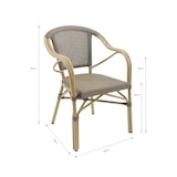 thumbnail of METRO PROFESSIONAL Silla gastro apilable Mesin, aluminio/tejido sintético, 56 x 57 x 85 cm, marrón