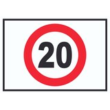 thumbnail of Tempo 20 km/h Geschwindigkeitsbegrenzung Schild Symbol A3 (297x420mm)