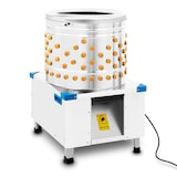 thumbnail of Vertes plukmachine voor gevogelte van roestvrij staal, tot 900 kg/u, 2200W, 229 plukvingers, koud water, uitwerpsleuf