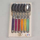 thumbnail of JEAN DUBOST Coffret de 6 cuillères de table laguiole irise assorties -
