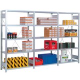 thumbnail of PROREGAL Fachbodenregal FALKE | Medium-Duty | Grundregal | HxBxT 200x128x30cm | 5 Ebenen | Fachlast 250kg | Einseitig nutzbar | Verzinkt