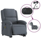 thumbnail of vidaXL Massagesessel mit Aufstehhilfe Elektrisch Dunkelgrau Samt