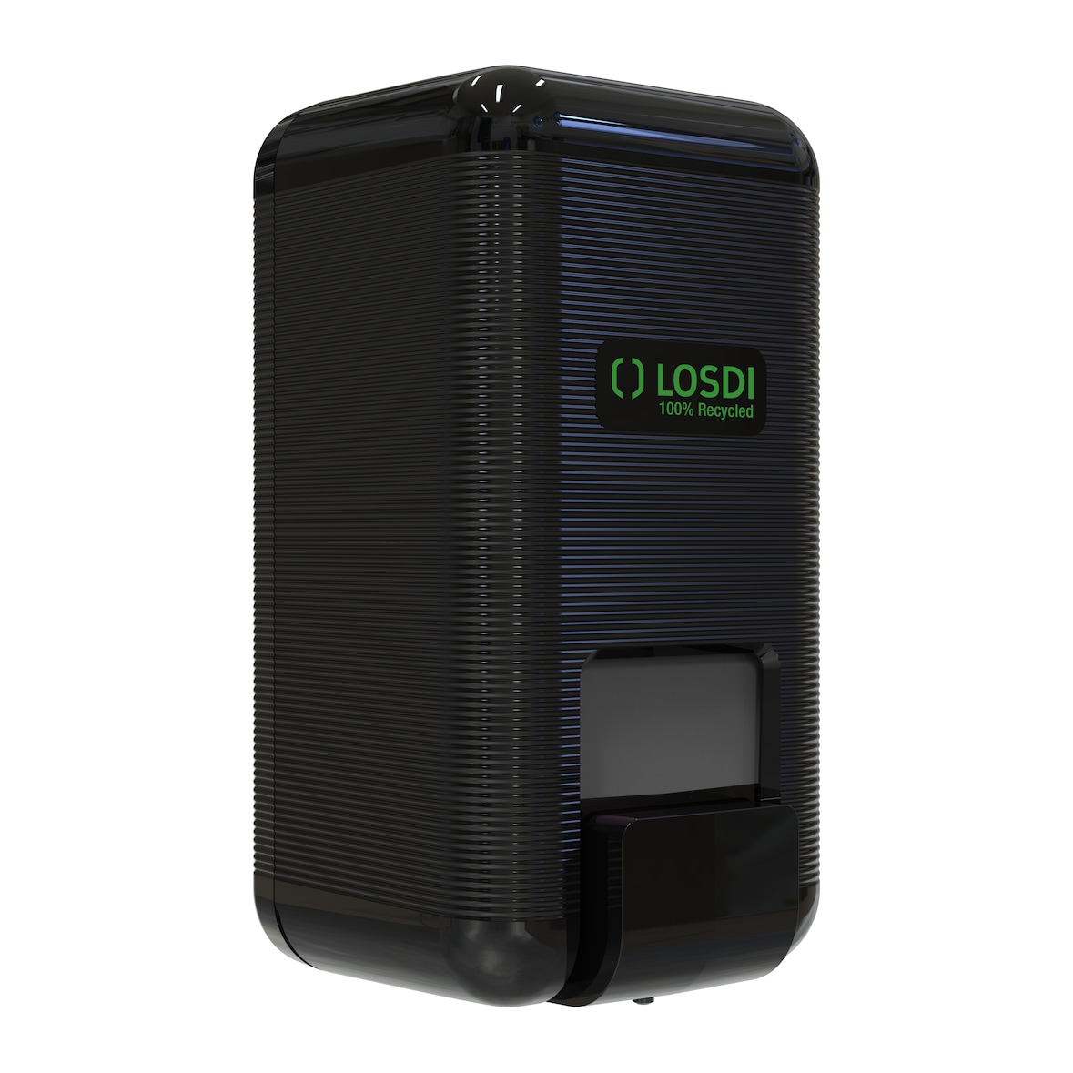 Dosificador de jabón líquido ECO-LUXE fabricado en plástico 100% reciclado Negro marca LOSDI