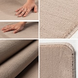 thumbnail of Teppich Schlafzimmer Unifarben Elegant Waschbar Wohnzimmer Esszimmer Pflegeleicht Läufer Beige 80x250 cm OEKO-TEX – LECH von Kadima Design