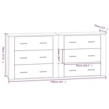 thumbnail of Helloshop26 - Buffet Sideboard Kommode Kleiderschrank Aufbewahrungsmöbel Organizer Küche Wohnzimmer Lounges 2er-Set Holzwerkstoff 02_0036687