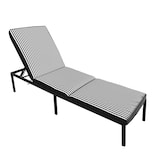 thumbnail of Set di 2 cuscini per lettino prendisole, 186 x 53 cm, neri Oviala