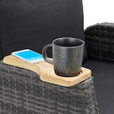 thumbnail of Rattansessel Pescara mit Aluminiumgestell, Lehne verstellbar  2er Setgrau