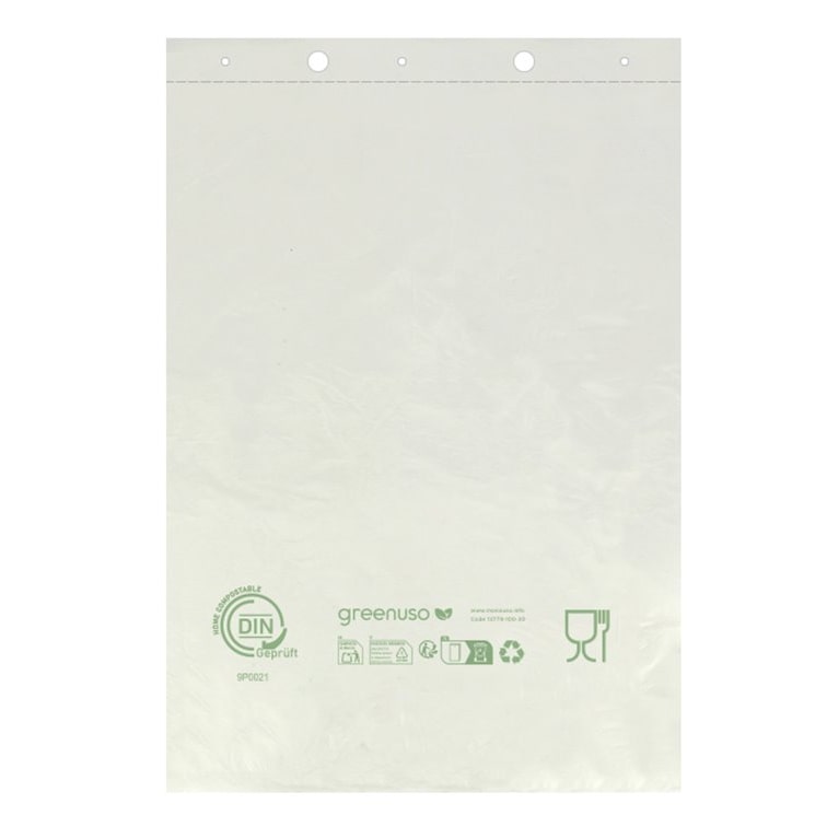 MONOUSO - Marktzak Block Home Compost “Classic” 23x33cm 12µm (100 stuks)