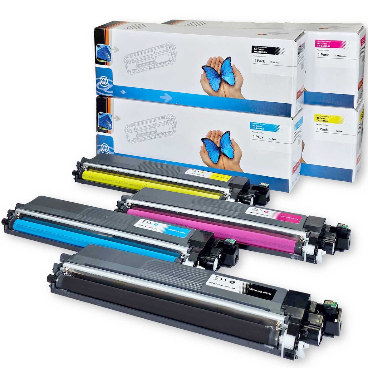 4 Toner Set für Brother MFC-L 8340 CDW D&C-Tonerkassetten alle Farben TN-248XL kompatibel MFC-L8340CDW