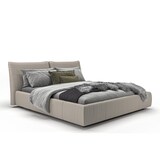 thumbnail of KAWOLA Bett HENRY Polsterbett Leder hellgrau 160x200cm