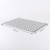 thumbnail of Alfombra de exterior rectangular de  150x240 cm  color blanco y gris , Impermeable, Reversible, Ecológica