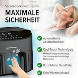 thumbnail of GOURMETmaxx Heißluft-Fritteuse Doppelkorb - 2x 3,5 l - schwarz