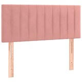 thumbnail of vidaXL Boxspringbett mit Matratze & LED Rosa 90x190 cm Samt