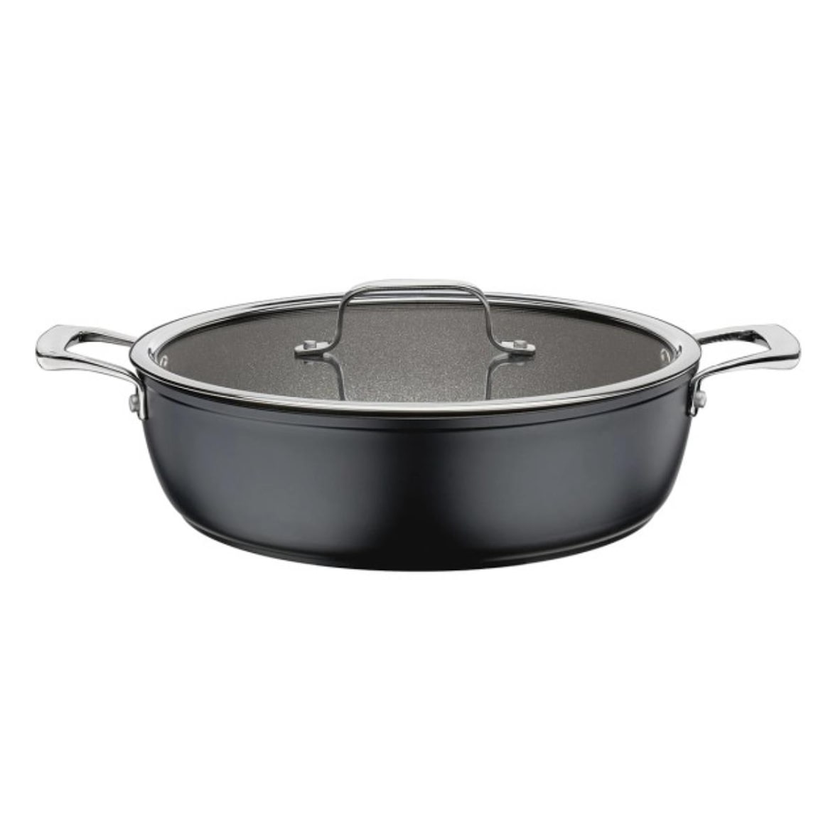 Spring MERIDIAN INTENSE PRO Gourmettopf mit Glasdeckel schwarz