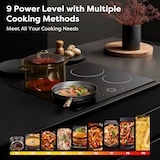 thumbnail of Placa de cocción de vitrocerámica CDV 60 cm, 4 zonas, 9 niveles, control táctil, 6000 W, CDVER604