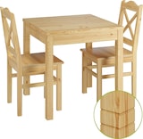 thumbnail of Schöne Sitzgruppe mit Tisch und 2 Stühle Kiefer natur Massivholz 90.70-50 B -Set 20