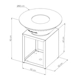 thumbnail of braciere classico in acciaio 83 rosso con doppia vasca