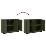 thumbnail of vidaXL Sideboard Olivgrün 99x39x73 cm Stahl