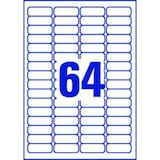 thumbnail of 6400 mini étiquettes blanches, format 45,7 x 16,9 mm (100 feuilles A4 / cdt)
