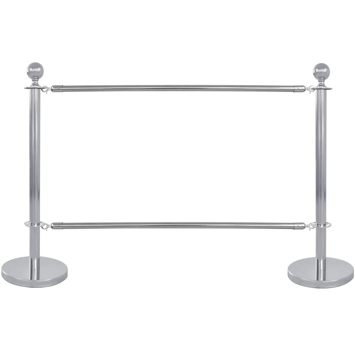 2 Pfosten Terrassentrenner verchromt