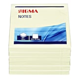 thumbnail of SIGMA Bloc de notes autocollantes 75 x 75 mm, carré, jaune pastel, 600 feuilles