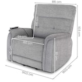 thumbnail of Fernsehsessel Aufstehhilfe, XXL-Relaxsessel, Liegefunktion, 200 kg Belastbarkeit, XXL-Sessel, wasserabweisender Webstoff, Grau, Raburg Samson