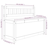 thumbnail of Helloshop26 - Bank 110 x 41 x 76,5 cm massives Kiefernholz weiß 02_0010517