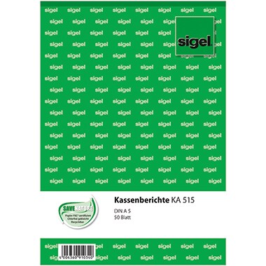 Sigel Kassenbericht KA515 DIN A5 50Blatt