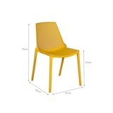 thumbnail of METRO PROFESSIONAL Chaise de terrasse PAM, plastique, empilable, jaune moutarde